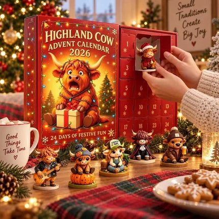 Highland Cow 3D Silicone Advent Calendar 2026 24-Day Christmas Countdown Gift