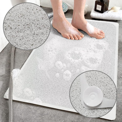 2X Anti-Slip Loofah Shower Rug Bath Mat with Quick Water Drain for Bathroom