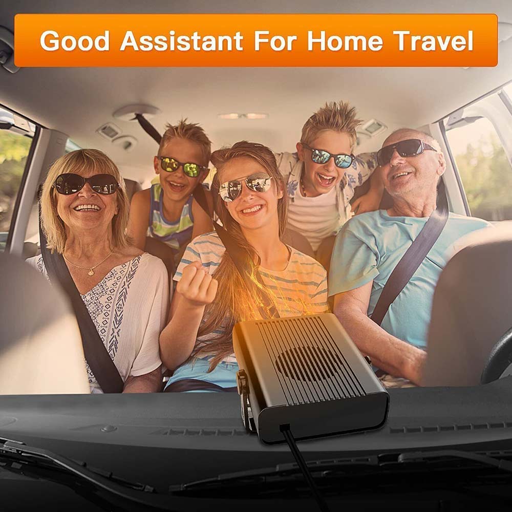 12V Portable Electric Car Heater & Defroster - Fast Windshield Defogger for Trucks, Vans, RV, Boats