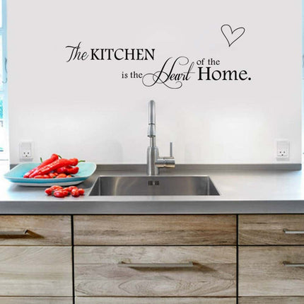 2Pcs The Kitchen Is The Heart Of The Home Wall Decal Vinyl Sticker Kitchen Home Decor 60CM