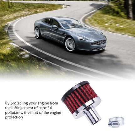 Universal Engine Breather Filter - High Flow, Mini Air Filter for Crankcase Vent Valve Cover