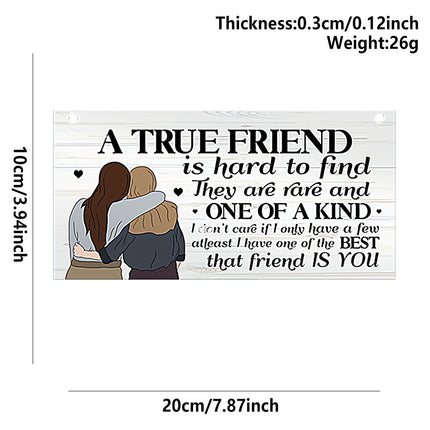 Wooden Friend Gift True Friend Wall Decor for Her Christmas Birthday