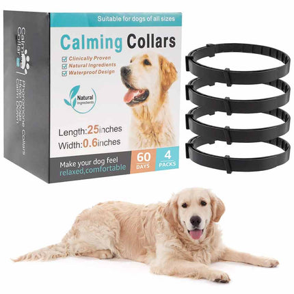 4 Pack Calming Pheromone Collars for Dogs & Cats Pet Relaxation