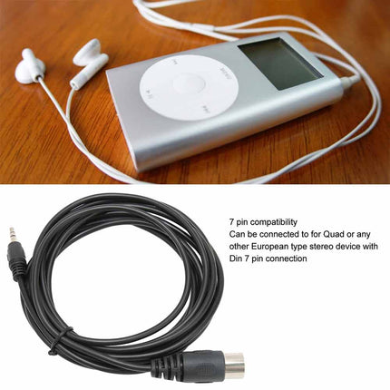 7-Pin DIN MIDI Male to 3.5mm Male Stereo Cable - 1.5m HiFi Plug & Play
