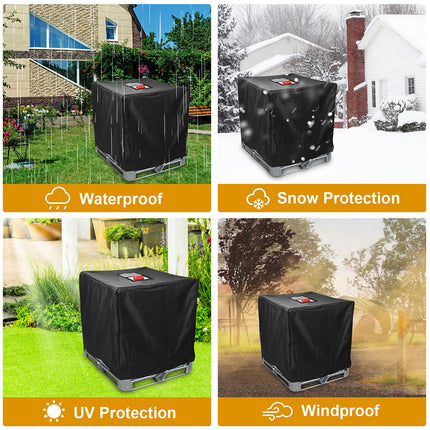 Heavy Duty Waterproof IBC Cover for 1000L Tank, UV Protection