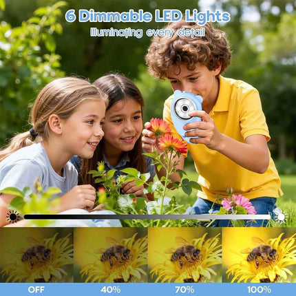 2-in-1 Portable Kids 1000X Microscope & 2" HD Video Camera