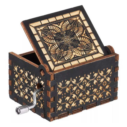 Hand-Cranked You Are My Sunshine Music Box – Black Engraved Musical Gift