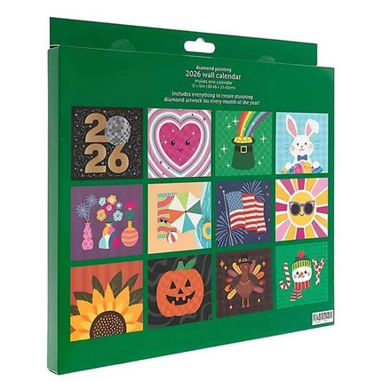 2026 Diamond Painting Wall Calendar – DIY Diamond Art Kit for 12-Month Planning