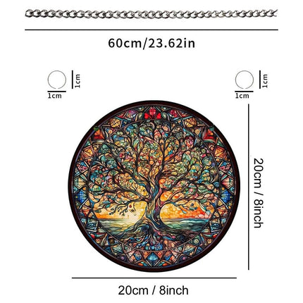 Tree of Life 3Pack Acrylic Hanging Wall Art – Indoor & Outdoor Garden Decor