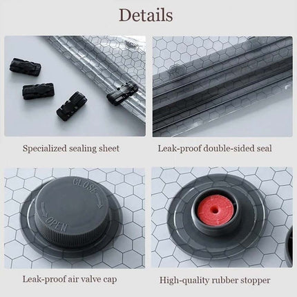 6-Pack Cordless Travel Vacuum Storage Bags with Rechargeable Pump for Clothes & Bedding