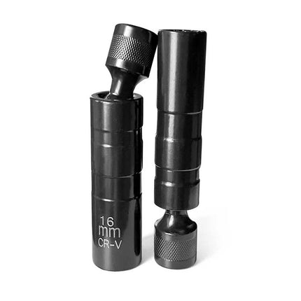 Spark Plug Socket, 14mm 16mm Magnetic Swivel Head with Thin Wall - 12 Point Universal Removal Tool Kit