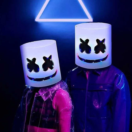DJ Face Mask Helmet Cosplay Marshmallow Music Party Costume Mask