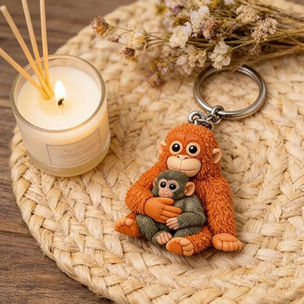 Protect Punch The Monkey Keychain 3D Printed Hanging Plush Holder