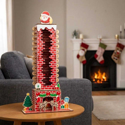 24-Day Xmas Countdown Santa Chimney Calendar Christmas Puzzle Toy
