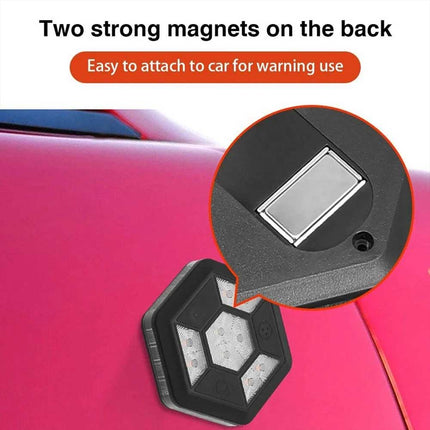 360° Rotating Magnetic LED Car Warning Light - High Visibility Flashing Safety Beacon