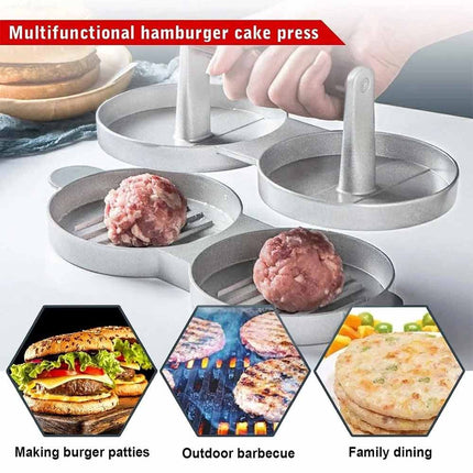 Double Burger Press Non Stick Aluminium Beef Patty Maker for BBQ