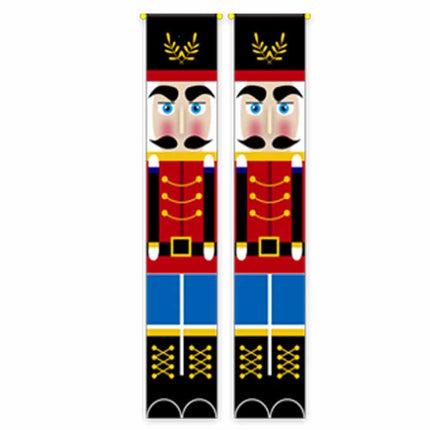 Christmas Nutcracker Soldier Banner Flag 180x30cm Wall Hanging Ornament