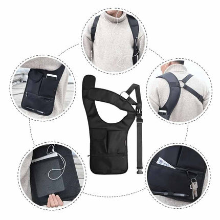 Anti-Pry Hidden Underarm Organizer Bag – Leather Case for Tablet, Cards, Men & Women