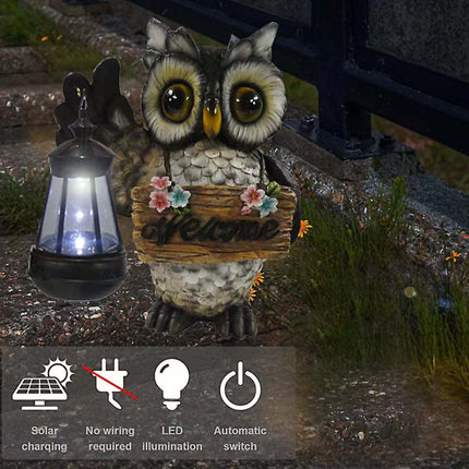 Solar Owl Garden Lamp – Patio & Indoor Welcome Decor Gift
