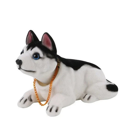 Puppy Dog Toy Swing Head Bobble Nodding Shiba Husky Car Home Decor Gift
