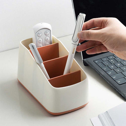 3 Grid Desktop TV Remote Control Holder Storage Box - Table Organizer Tidy Case for Living Room