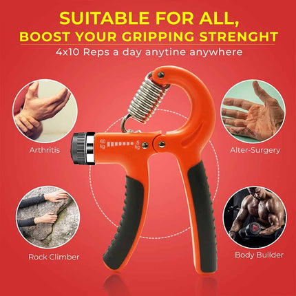 Adjustable Hand Gripper 5-60 kg Forearm Wrist Finger Strength Trainer
