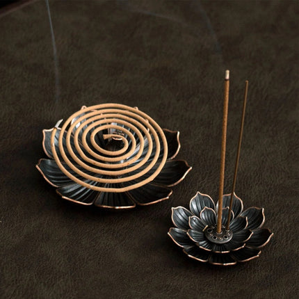 2X Blooming Lotus Incense Holder Ash Catcher for Sticks & Cones
