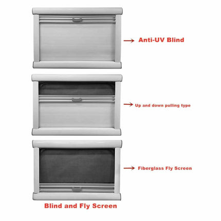 450x900mm Oversized Caravan Window Handle with Integrated Gas Strut | for Large Push-Out Windows