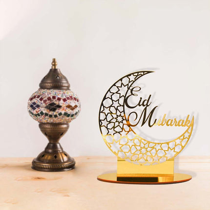 Islamic Eid Mubarak Acrylic Ornament Ramadan Decorations for Muslim Home & Festival Party