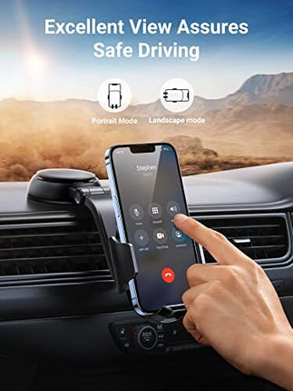 UGREEN Dashboard Car Phone Mount: Universal Suction Cup Holder for iPhone 15 Pro Max, Samsung Galaxy S24 Ultra, 4.7-7.2 inch Phones, Stable for Rough Roads