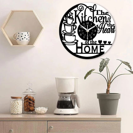 Elegant Vinyl Record Kitchen Wall Clock Abstract Art Home Gift