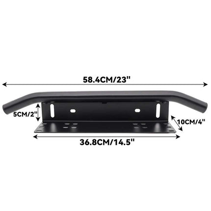 Universal LED License Plate Light Kit-Durable Bracket for Bull Bar & Bumper Mounting, Enhances Front Plate Frame Visibility