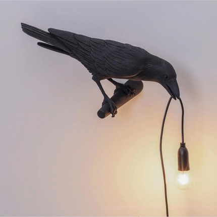 Resin Lucky Bird LED Lamp – Wall/Table/Night Light for Bedside Decor
