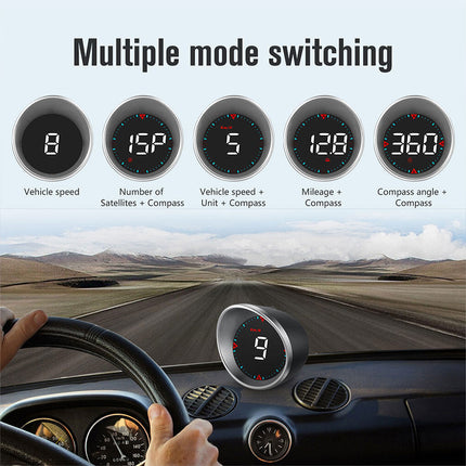 GPS HUD Speedometer for Cars: Windshield Projector with Speed Alerts to Keep You Focused on Road