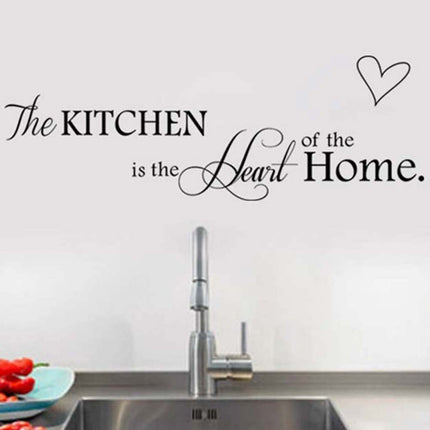 2Pcs The Kitchen Is The Heart Of The Home Wall Decal Vinyl Sticker Kitchen Home Decor 60CM