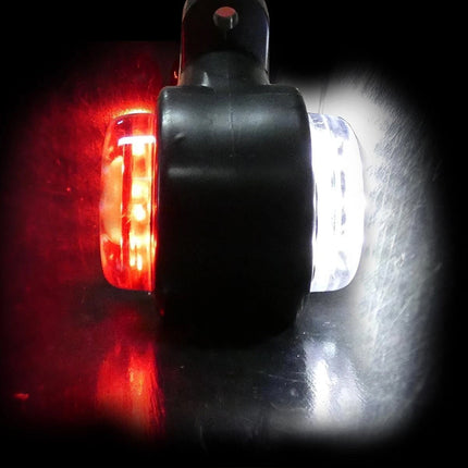 2x Mini Dual Side Rubber LED Marker Lights for Trailer, Truck, and Camper Outline, 12-24V