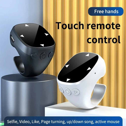 Bluetooth 5.3 Touch Remote Ring for Selfie Page Turner & Scrolling