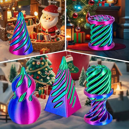 6Pcs Spiral Cone Fidget Toy, 3D Printed Impossible Pass-Through Anxiety Relief