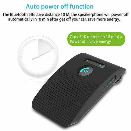 Bluetooth Sun Visor Speakerphone | Wireless Hands-Free Car Kit for Safe Driving & Crystal Clear Calls