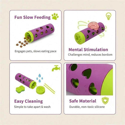 Rolling Pet Treat Dispenser, Interactive Toy for Dog Puppy Cat