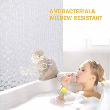 EVA Waterproof Mildew-Resistant Shower Curtain 180x200cm Bath Curtain