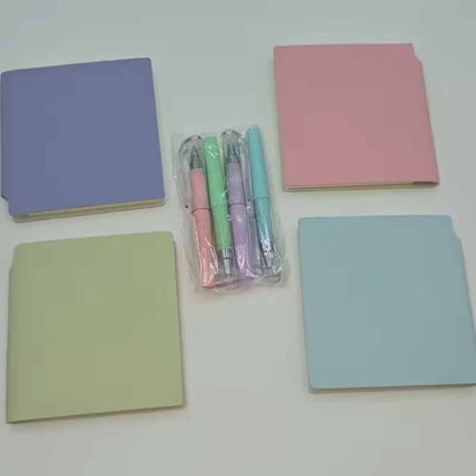 2Pcs Mini Notebook Set with Pen Portable Notepad Party Favor School Gift