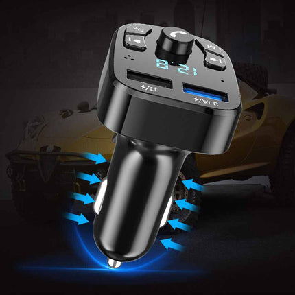 Bluetooth 5.3 FM Transmitter: 2USB-C PD 30W Fast Charge, Wireless Music & Hands-Free Kit