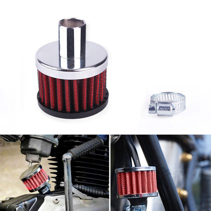 Universal Engine Breather Filter - High Flow, Mini Air Filter for Crankcase Vent Valve Cover