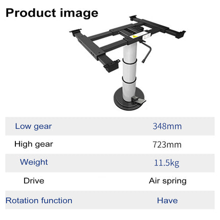 Adjustable Height Table Pedestal with 360° Swivel – for Boat, RV & Caravan