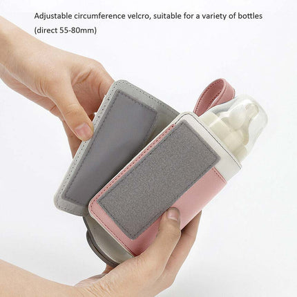 Adjustable USB Baby Bottle Warmer, Portable Travel Heater for Milk Pouch Bag