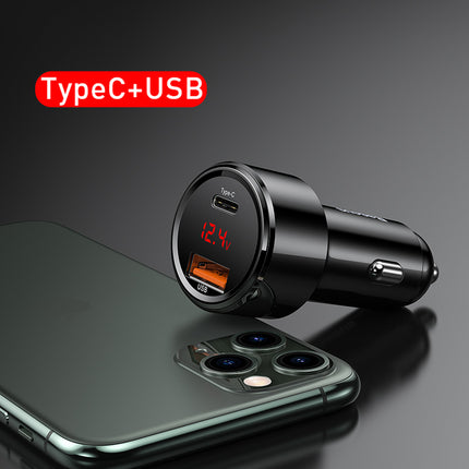 Baseus 45W Car Charger: PD3.0 QC4.0 Fast USB-C Adapter for MacBook Air, iPhone 15, Galaxy, iPad Pro in Car