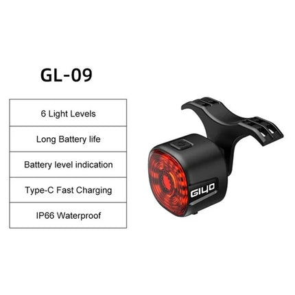 USB Rechargeable Bike Tail Light with Brake Sensor, Super-Bright LED Rear Light for Mountain & Road Cycling
