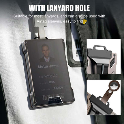 Aluminum RFID Card Holder Slim Credit ID Wallet Money Clip for Men