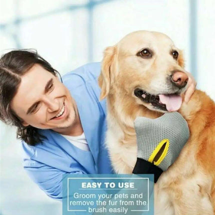 Breathable Heavy Duty Pet Grooming Glove Hair Removal Mitts for Cats & Dogs